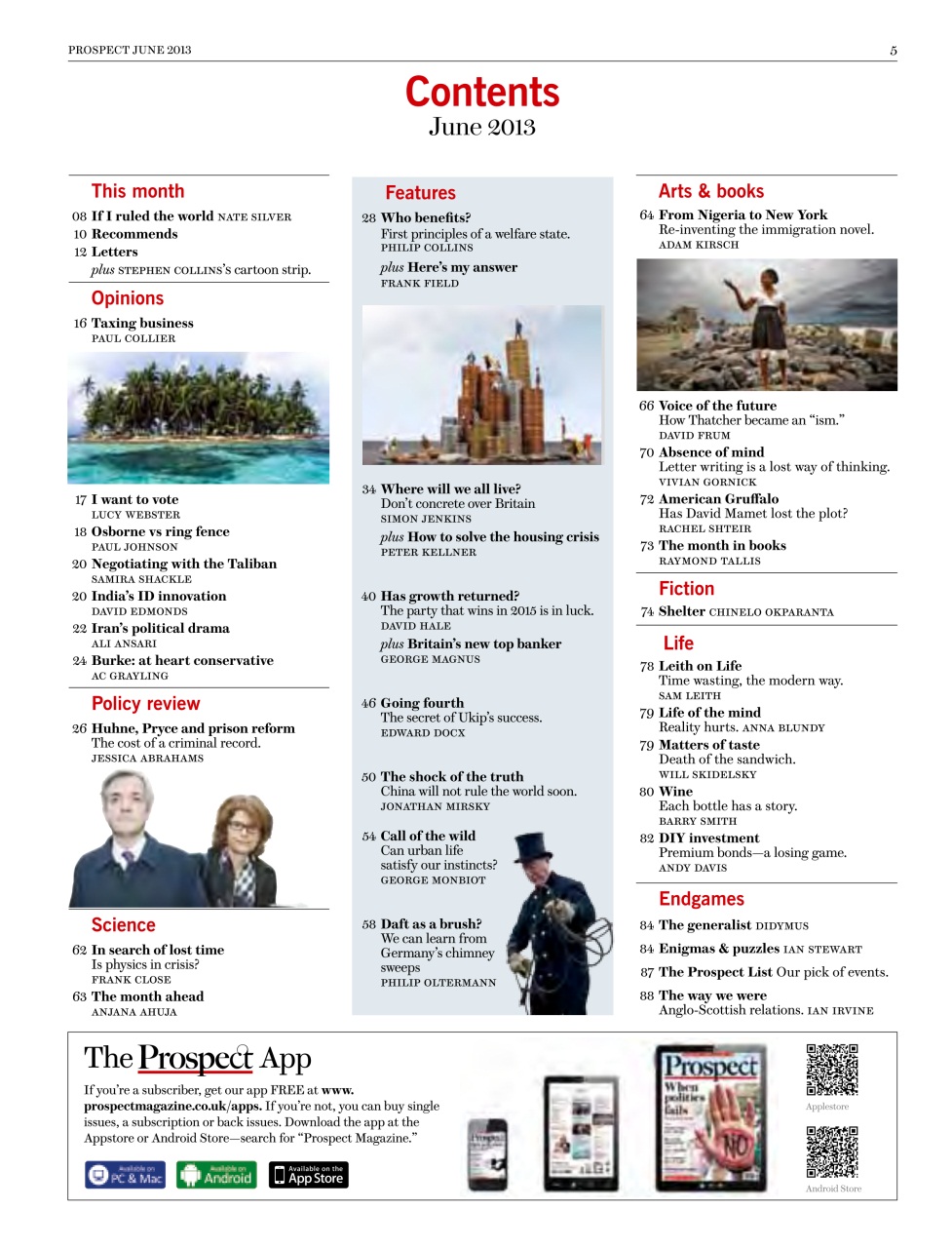 Prospect Magazine Preview Pages