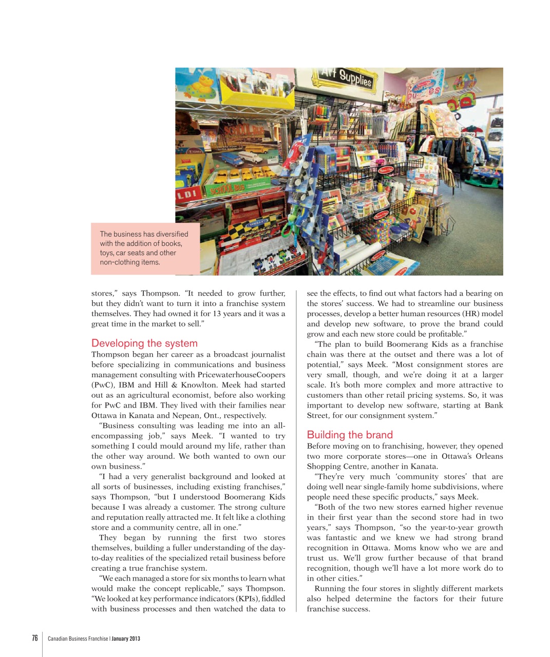 Canadian Business Franchise Preview Pages