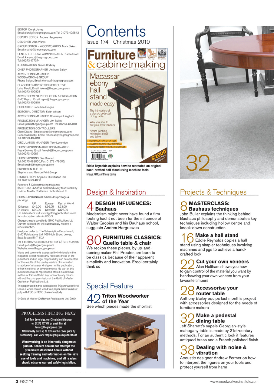 Furniture & Cabinetmaking Preview Pages