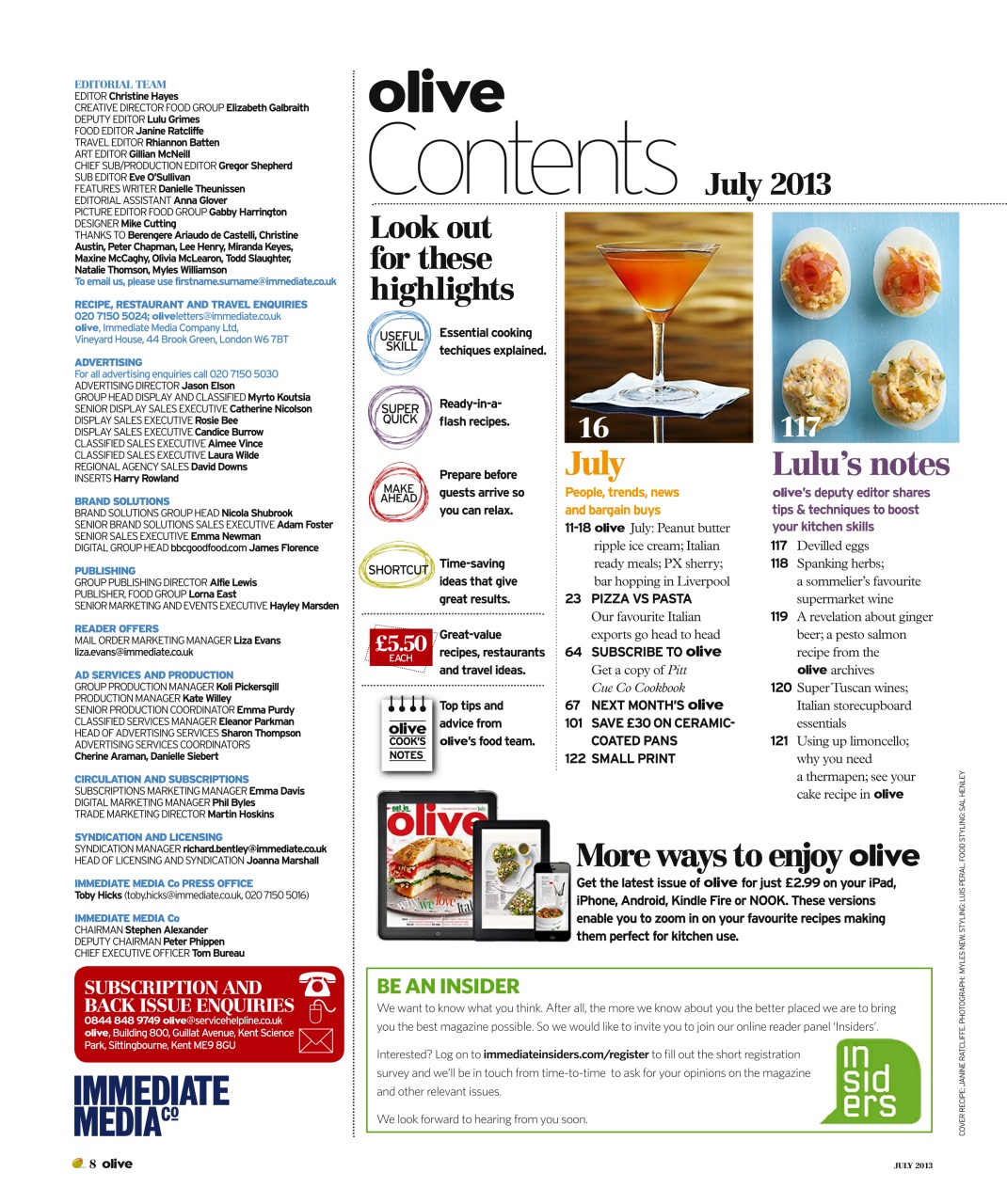 Olive Magazine Preview Pages