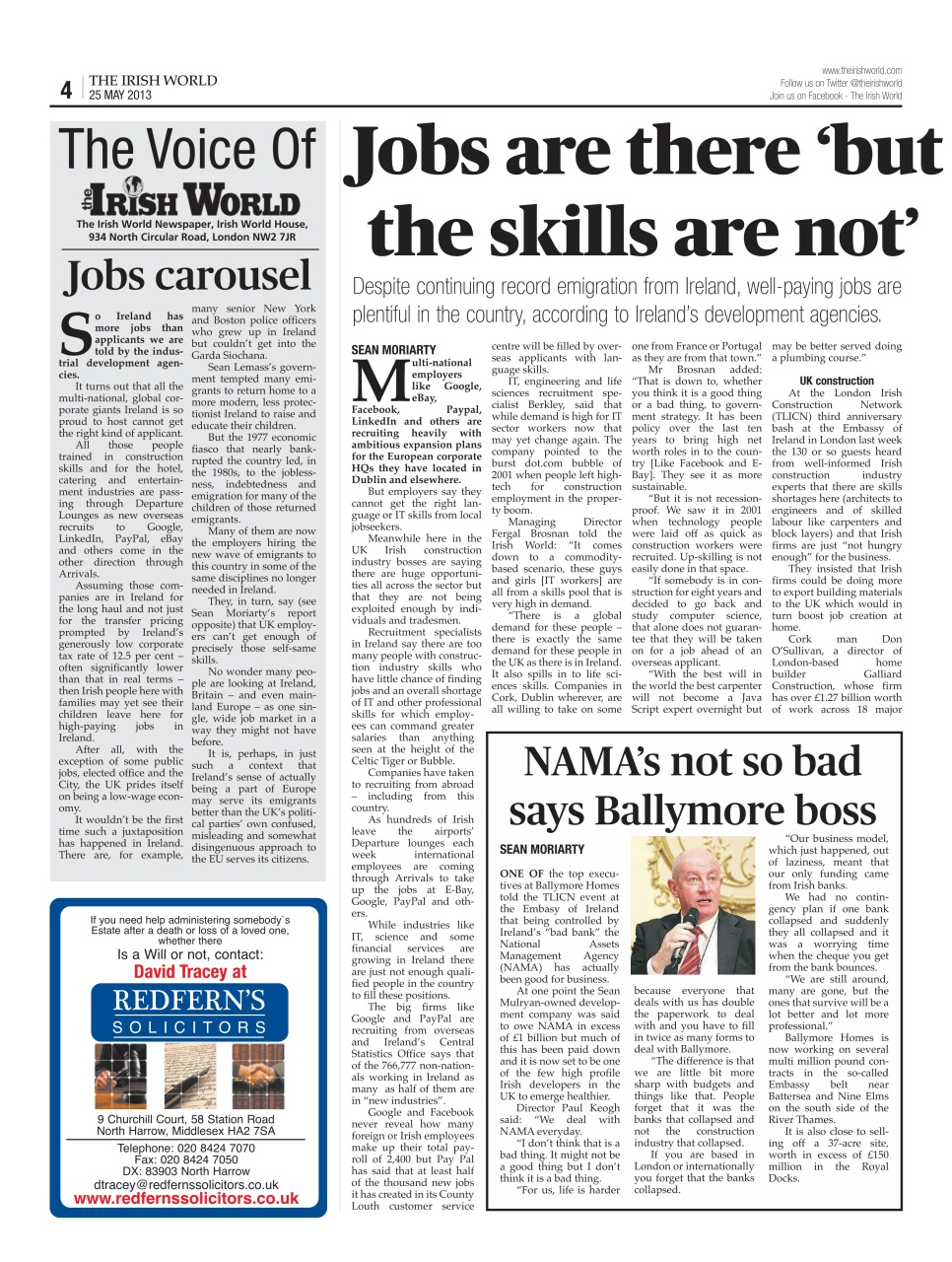 Irish World Preview Pages