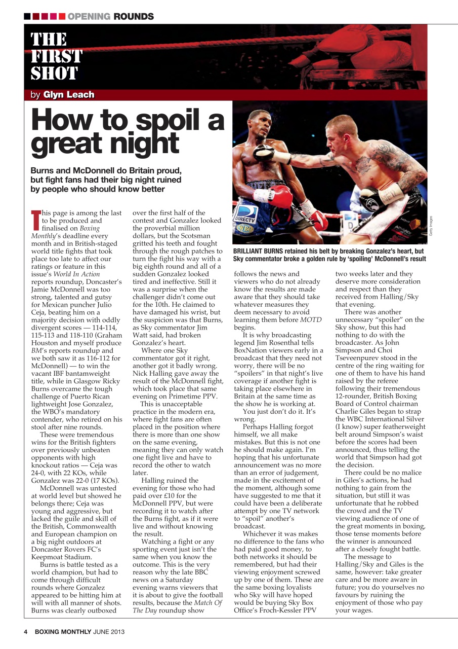 Boxing Monthly Preview Pages