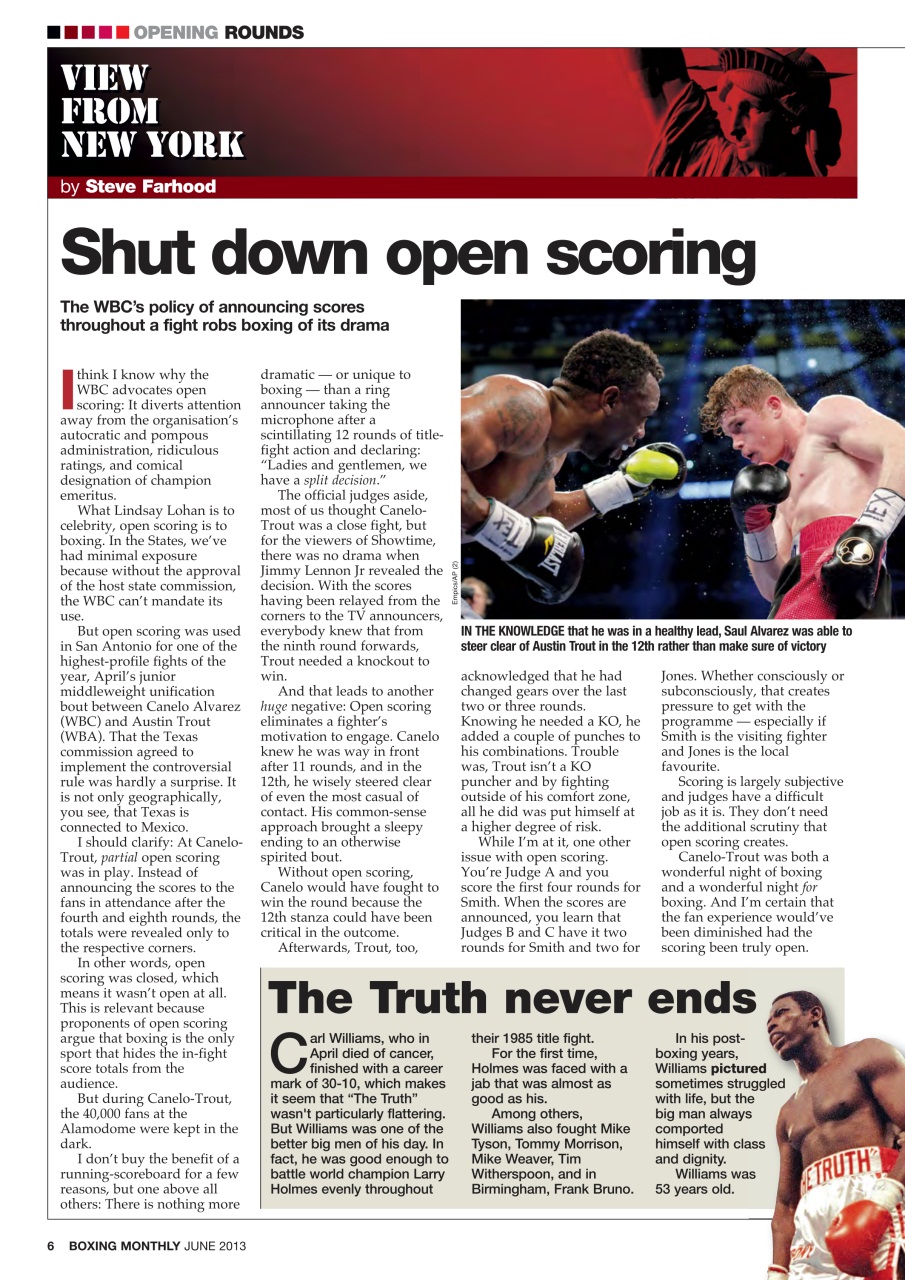 Boxing Monthly Preview Pages