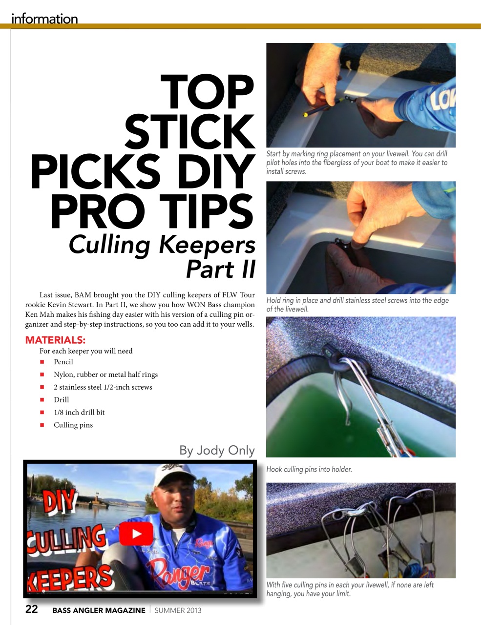 BASS ANGLER MAGAZINE Preview Pages