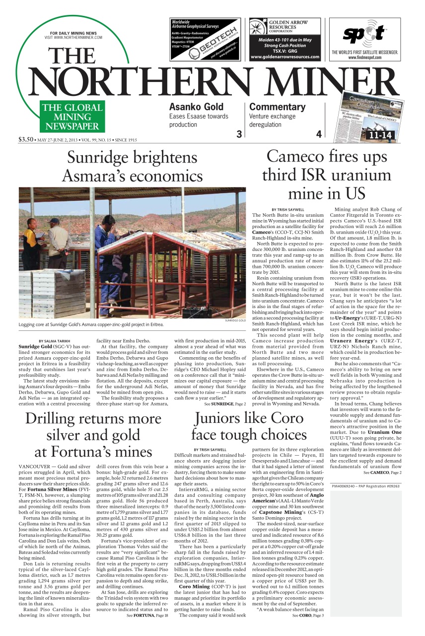 The Northern Miner Preview Pages