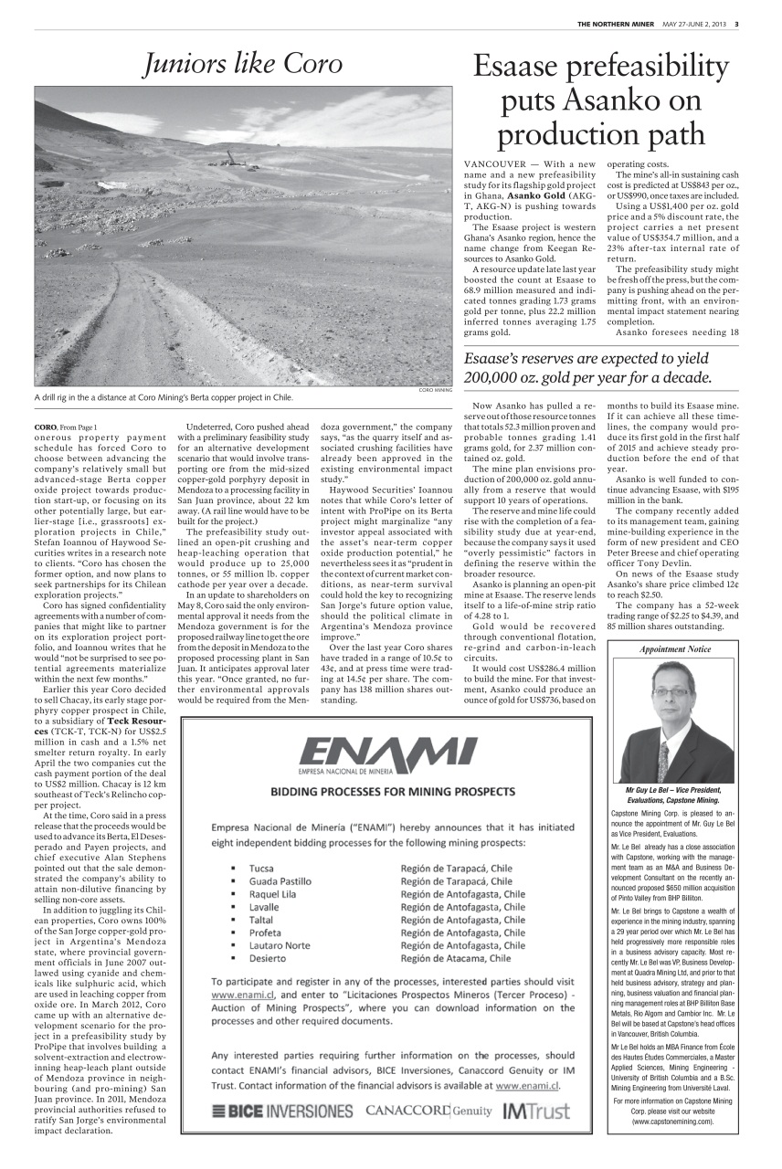 The Northern Miner Preview Pages