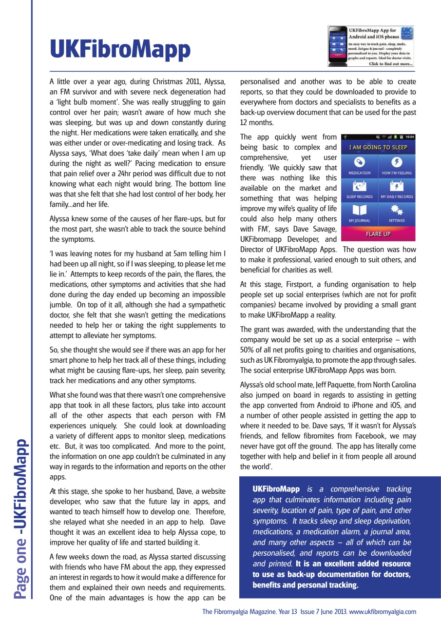 Fibromyalgia Magazine Preview Pages