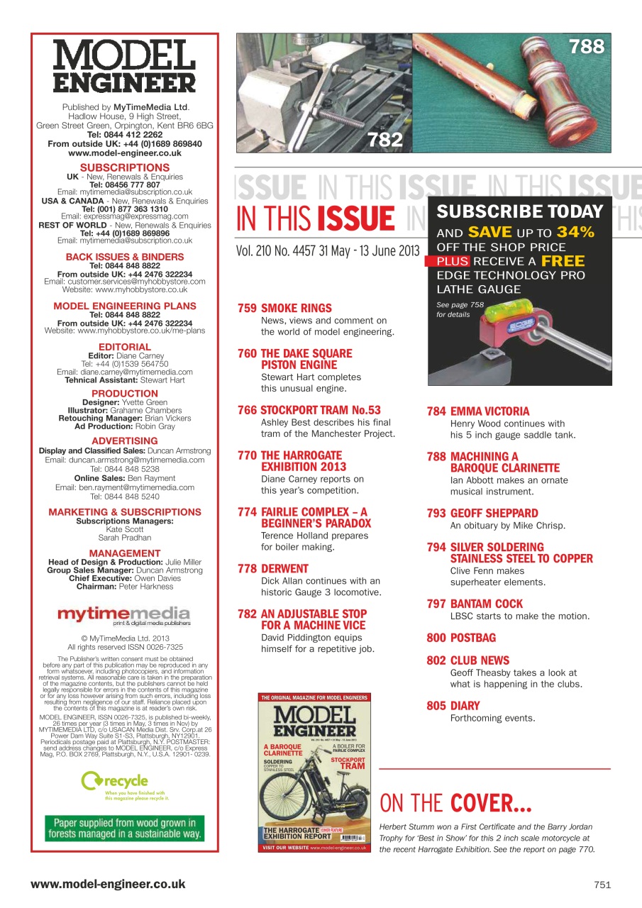 Model Engineer Preview Pages