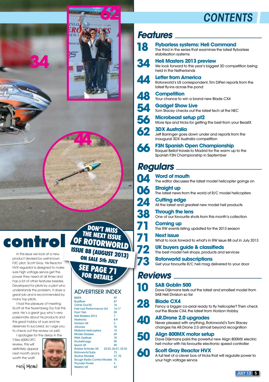 Radio Control Rotor World Preview Pages