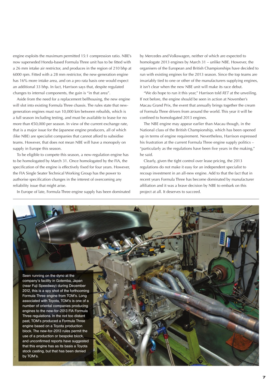 Race Engine Technology Preview Pages