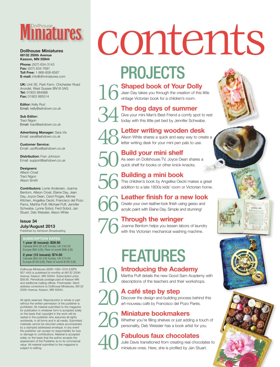 Dollhouse Miniatures Preview Pages