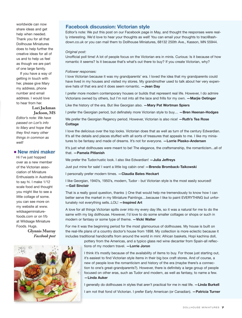 Dollhouse Miniatures Preview Pages