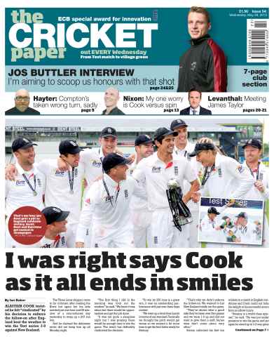The Cricket Paper issue Wednesday 29th May 2013