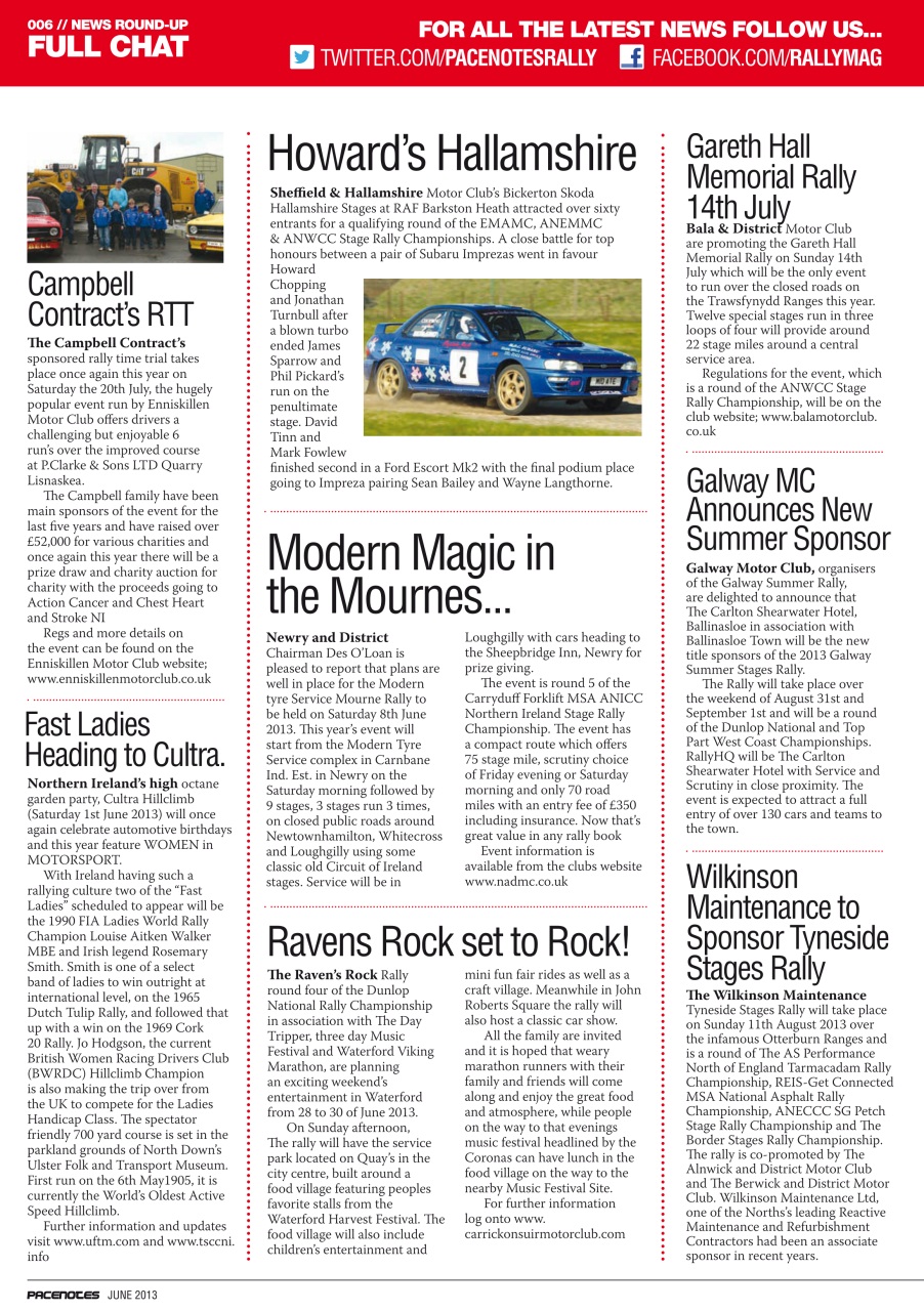 Pacenotes Rally magazine Preview Pages