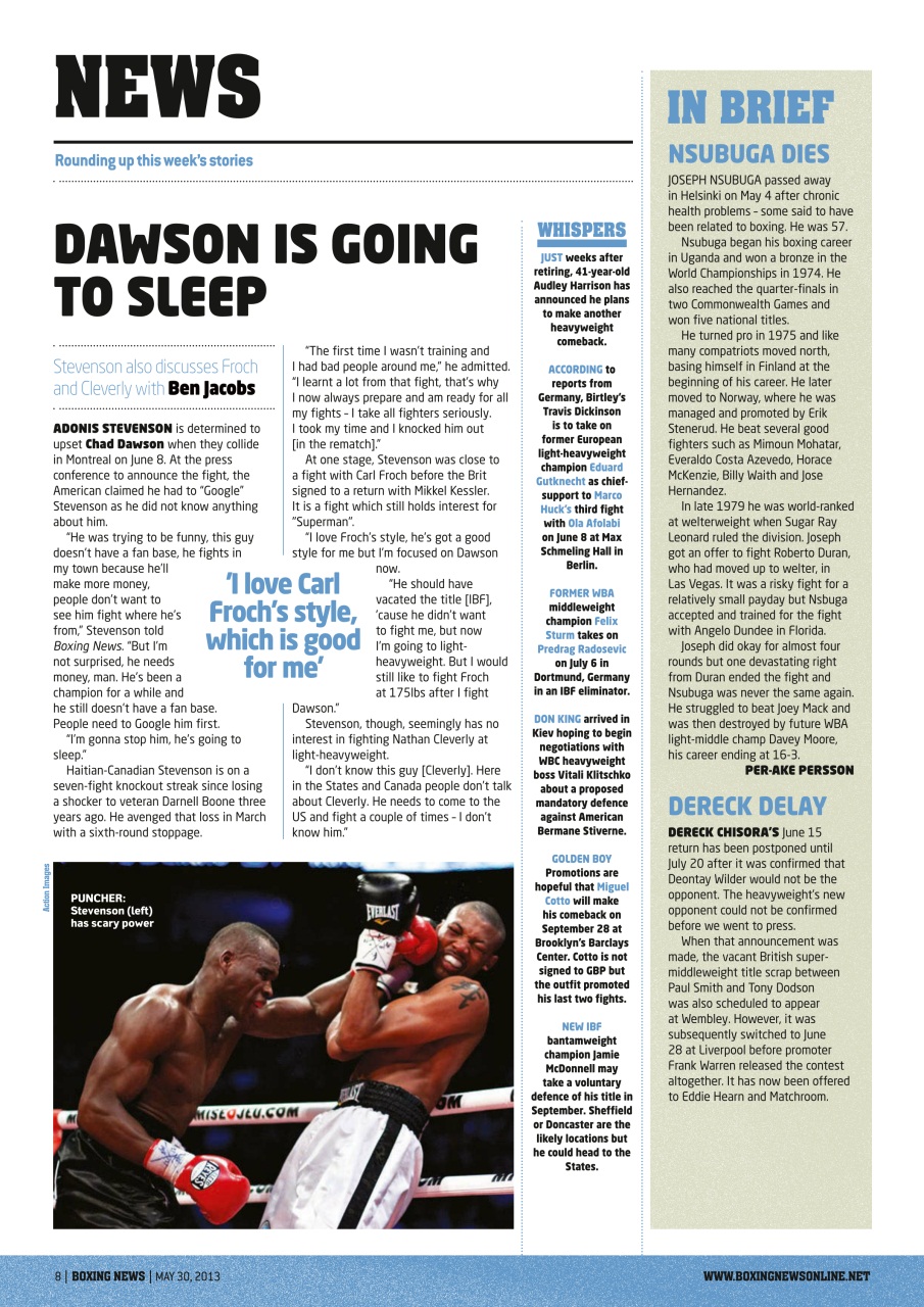 Boxing News Preview Pages
