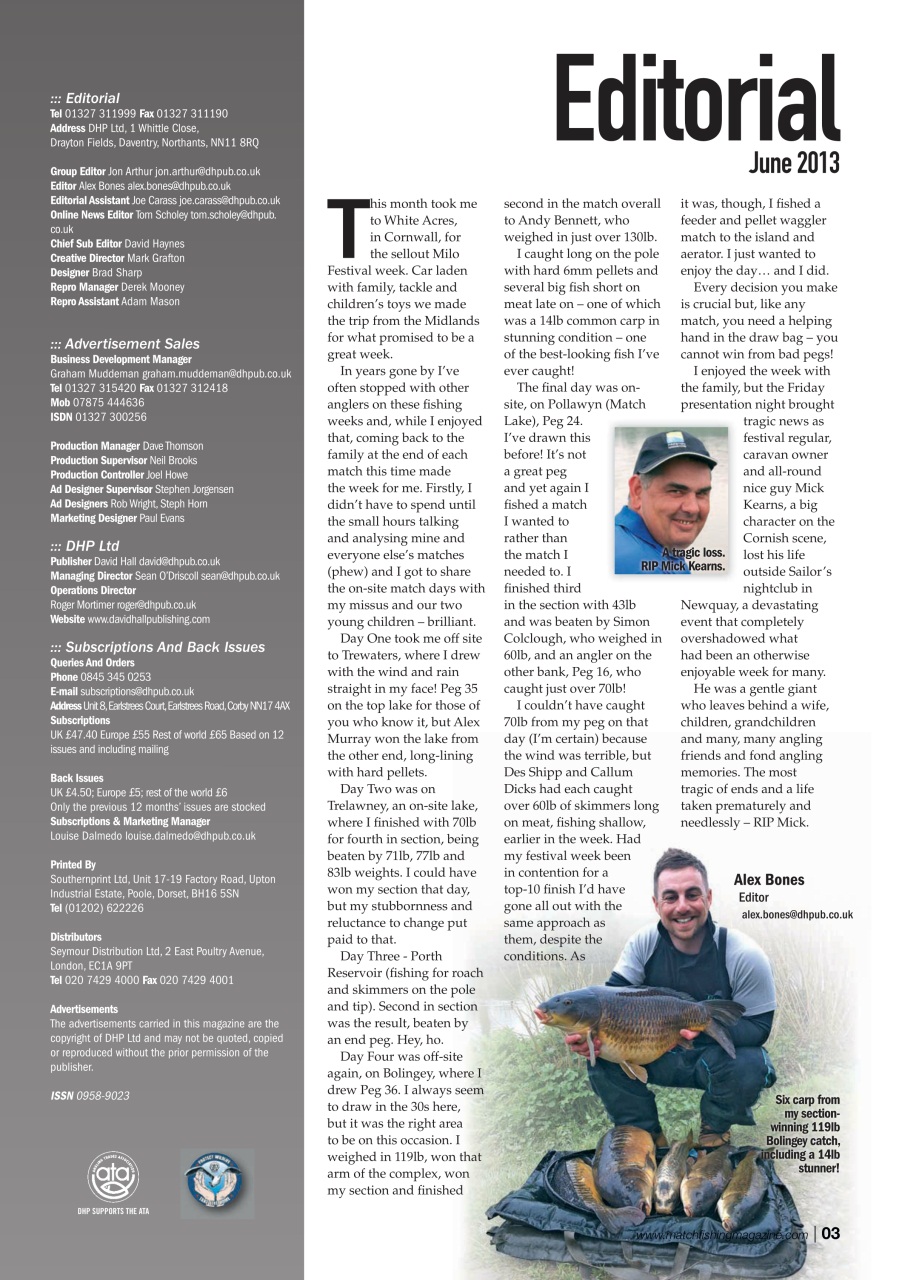 Match Fishing Preview Pages