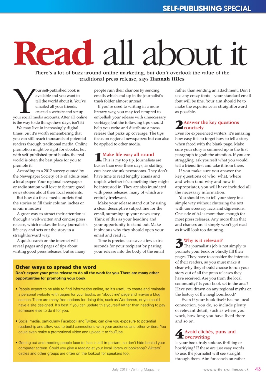 Writing Magazine Preview Pages