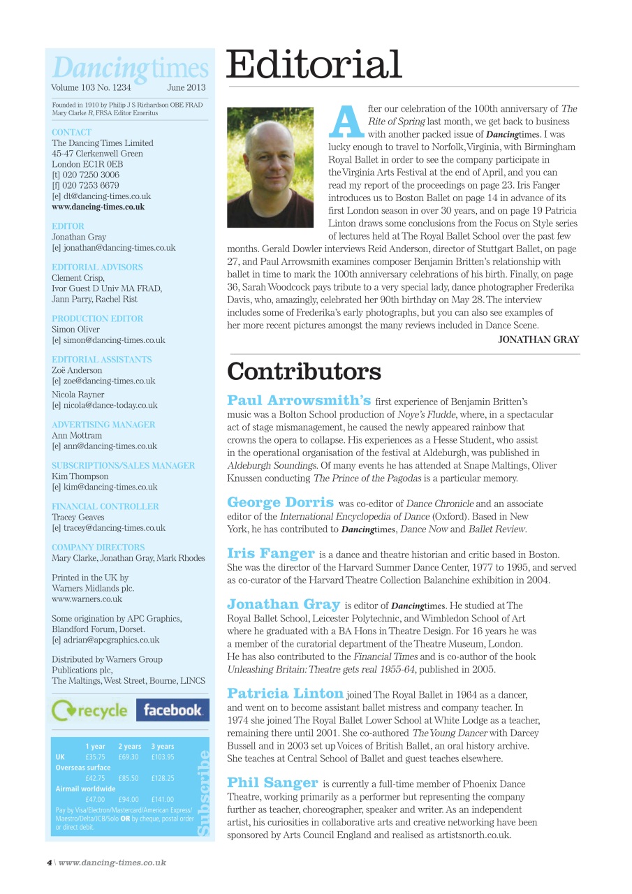 Dancing Times Preview Pages