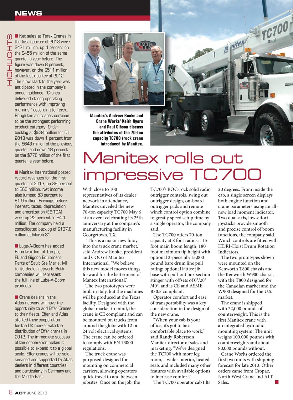 American Cranes & Transport Preview Pages