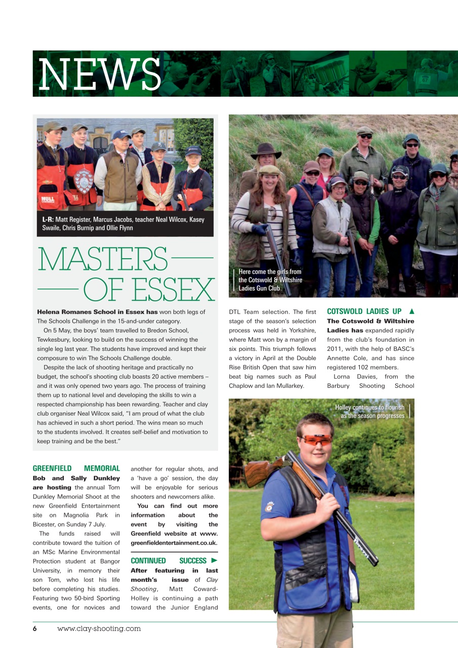 Clay Shooting Preview Pages