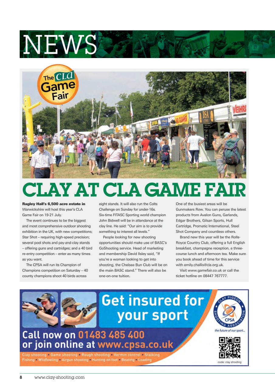 Clay Shooting Preview Pages
