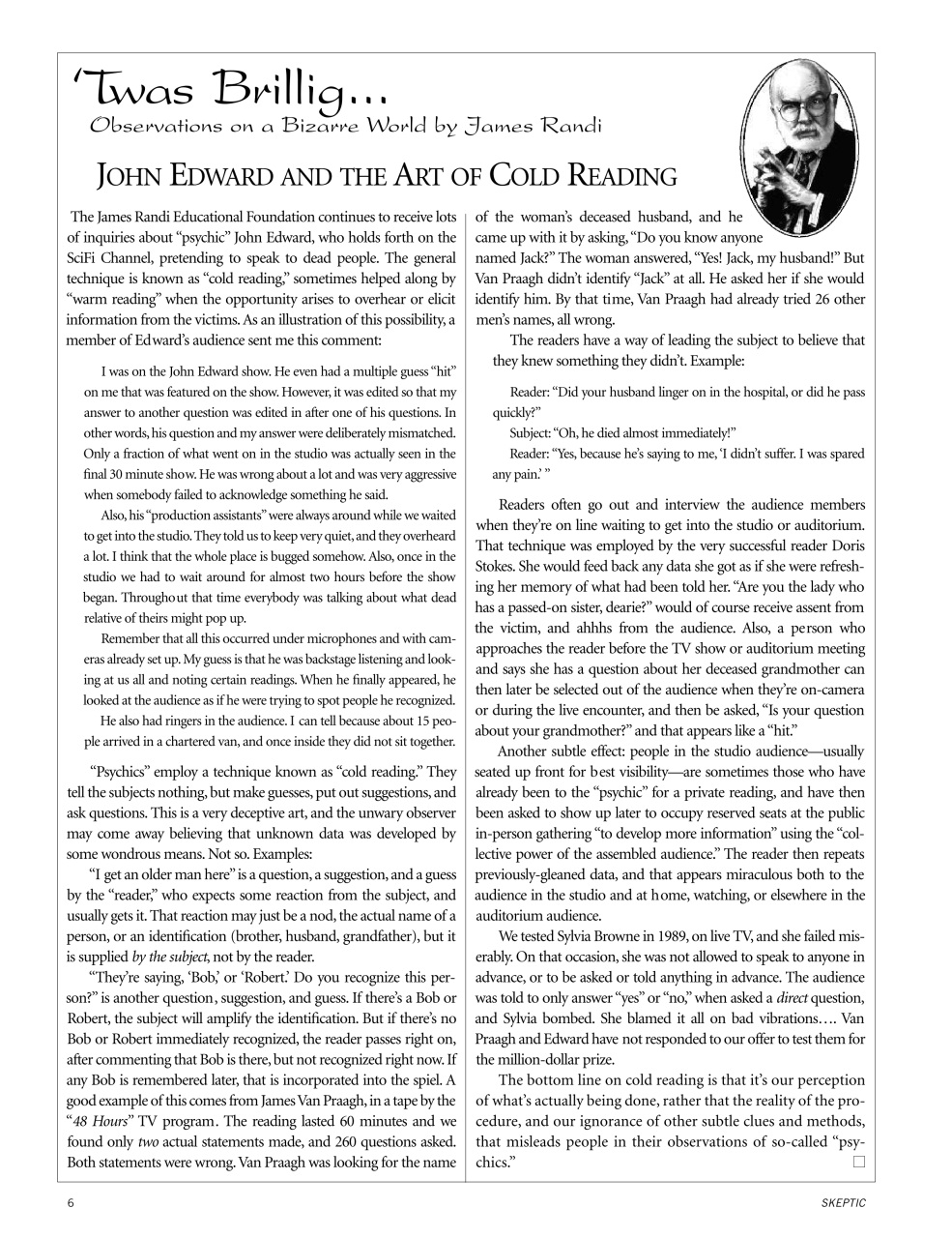 Skeptic Preview Pages