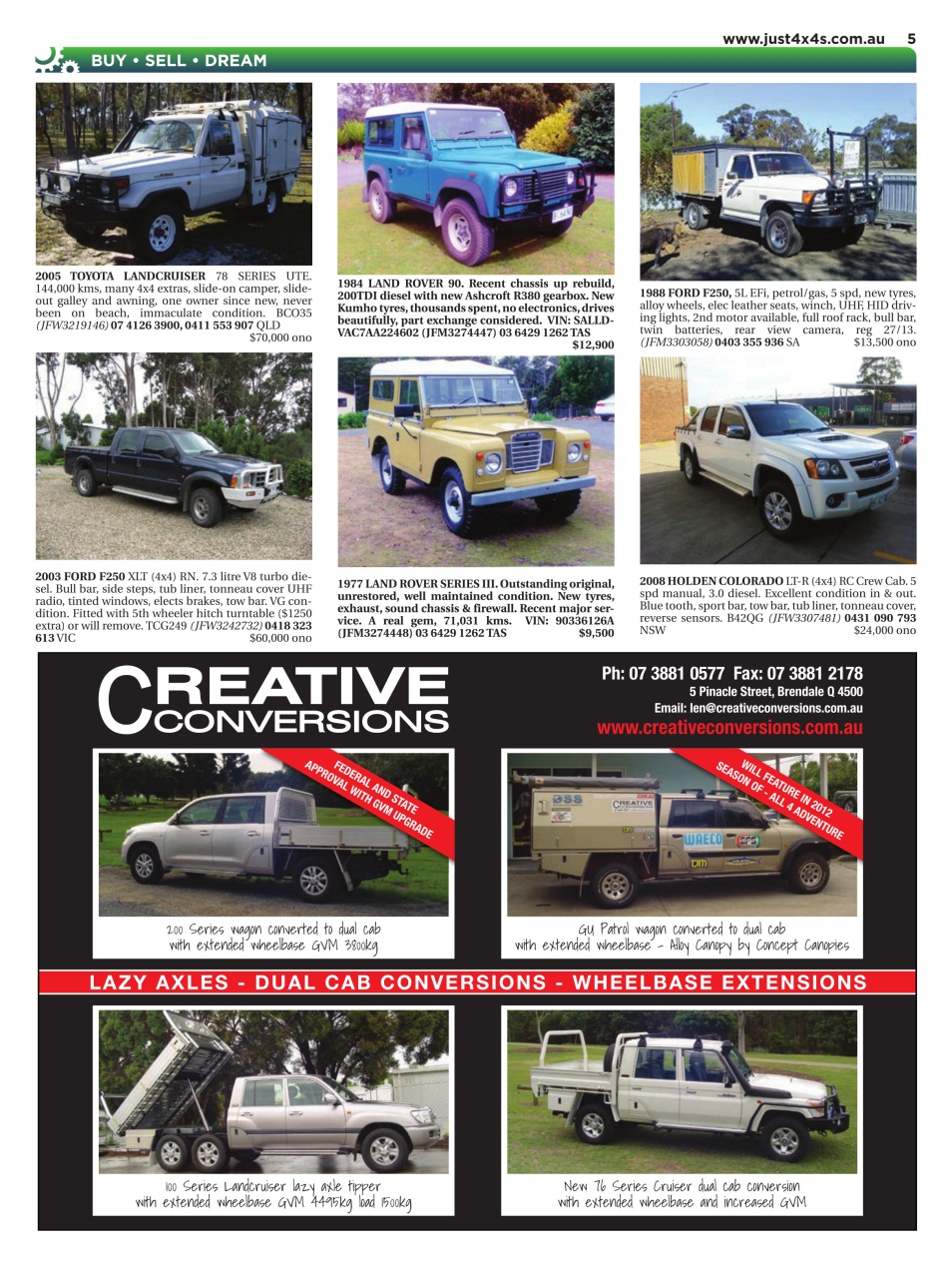 JUST 4X4S Preview Pages