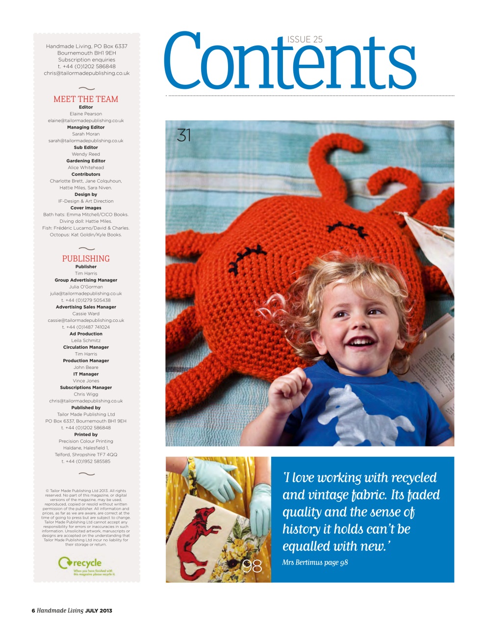 Handmade Living Preview Pages