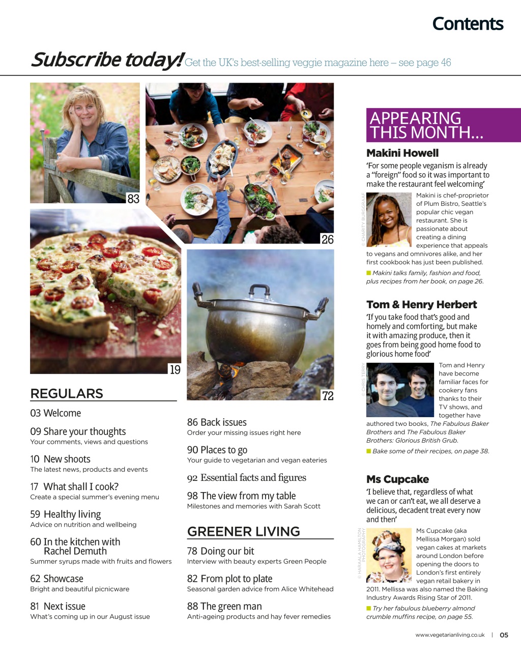 Vegetarian Living Preview Pages