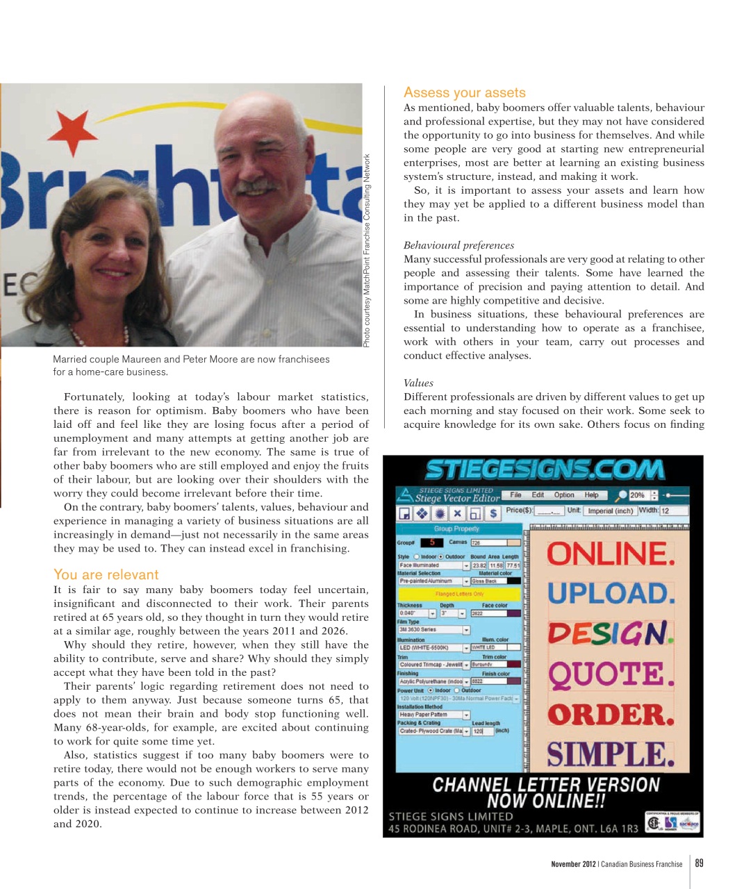 Canadian Business Franchise Preview Pages