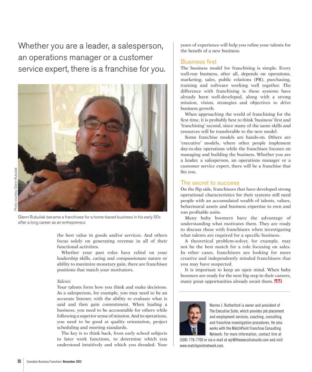 Canadian Business Franchise Preview Pages