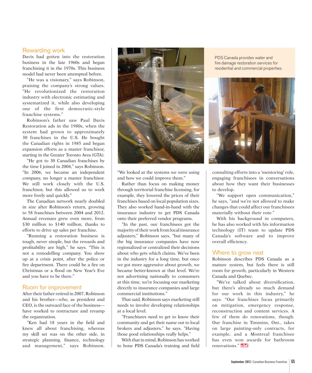 Canadian Business Franchise Preview Pages