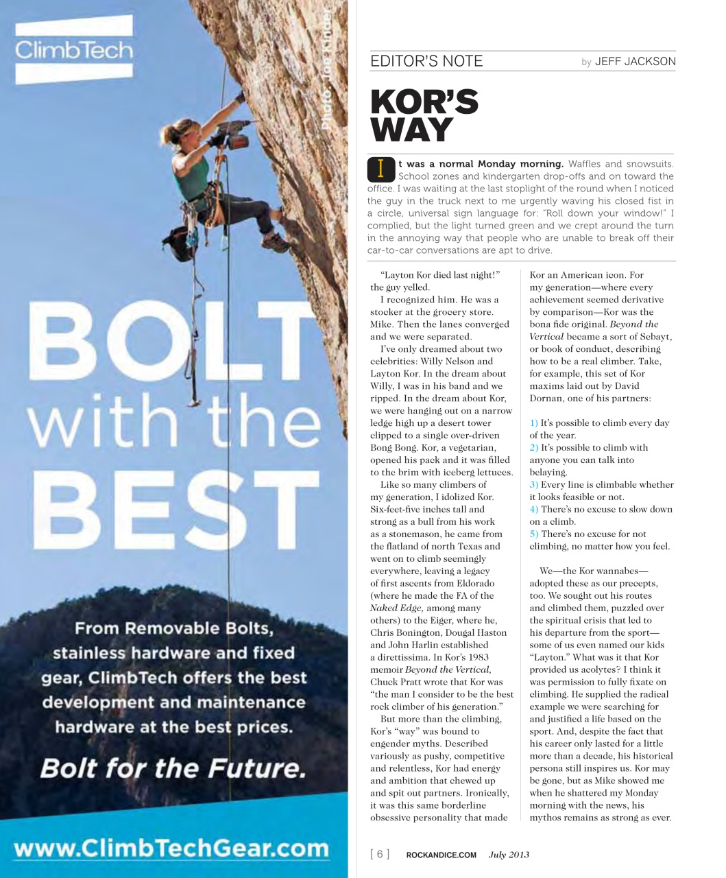 Rock and Ice Preview Pages