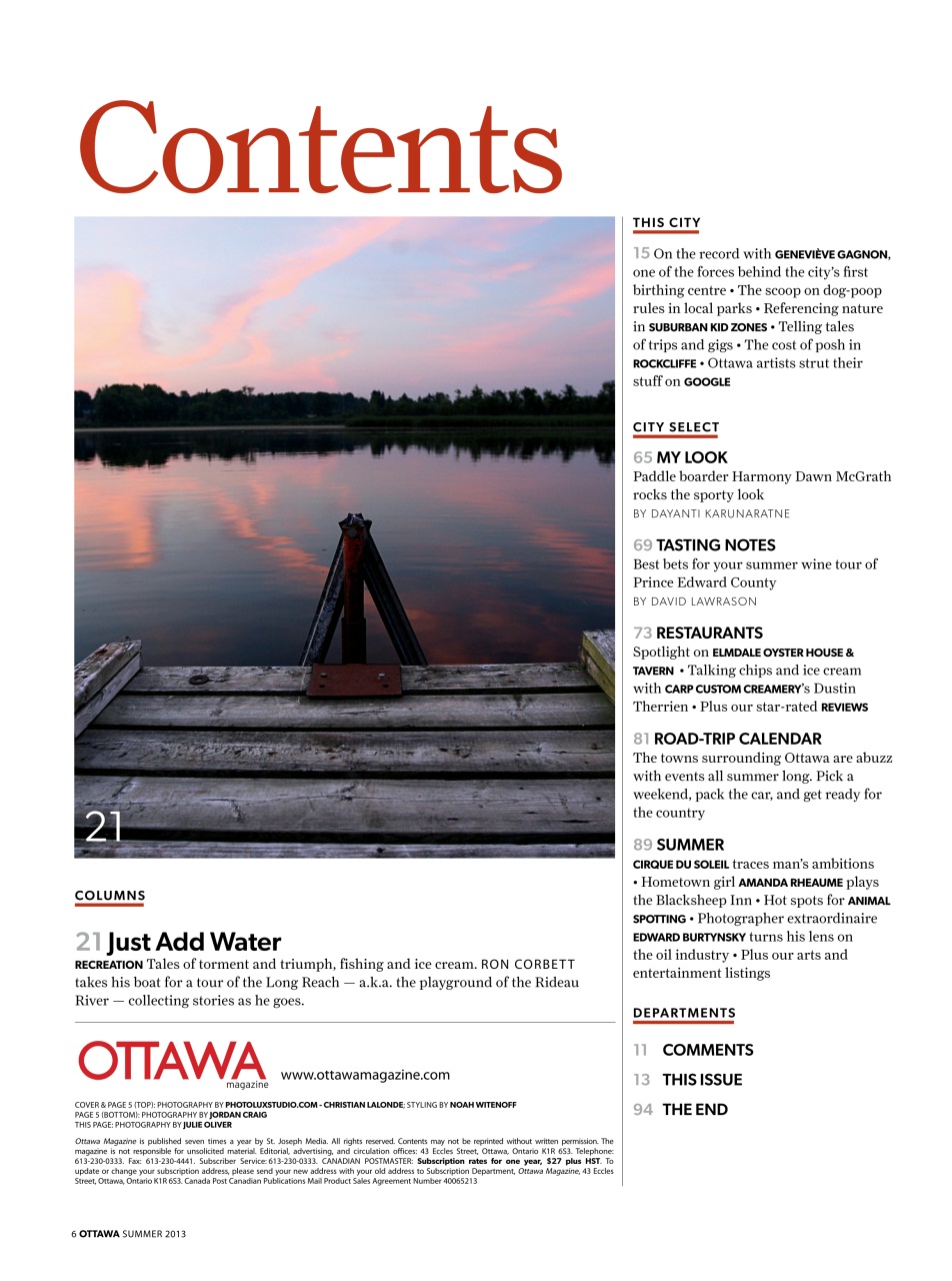 Ottawa Magazine Preview Pages