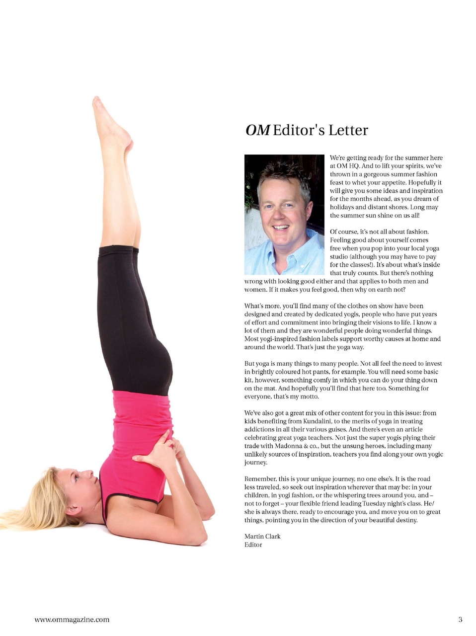 OM Yoga Magazine Preview Pages
