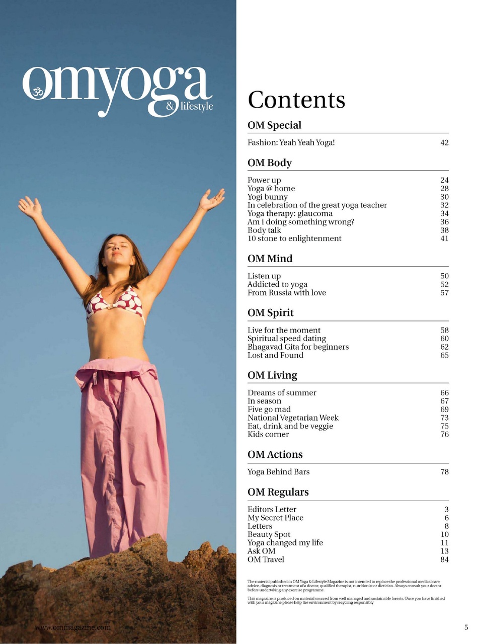 OM Yoga Magazine Preview Pages