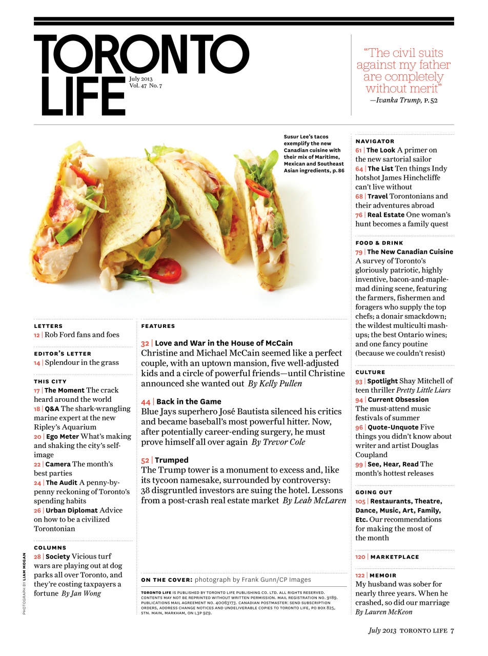 Toronto Life Preview Pages