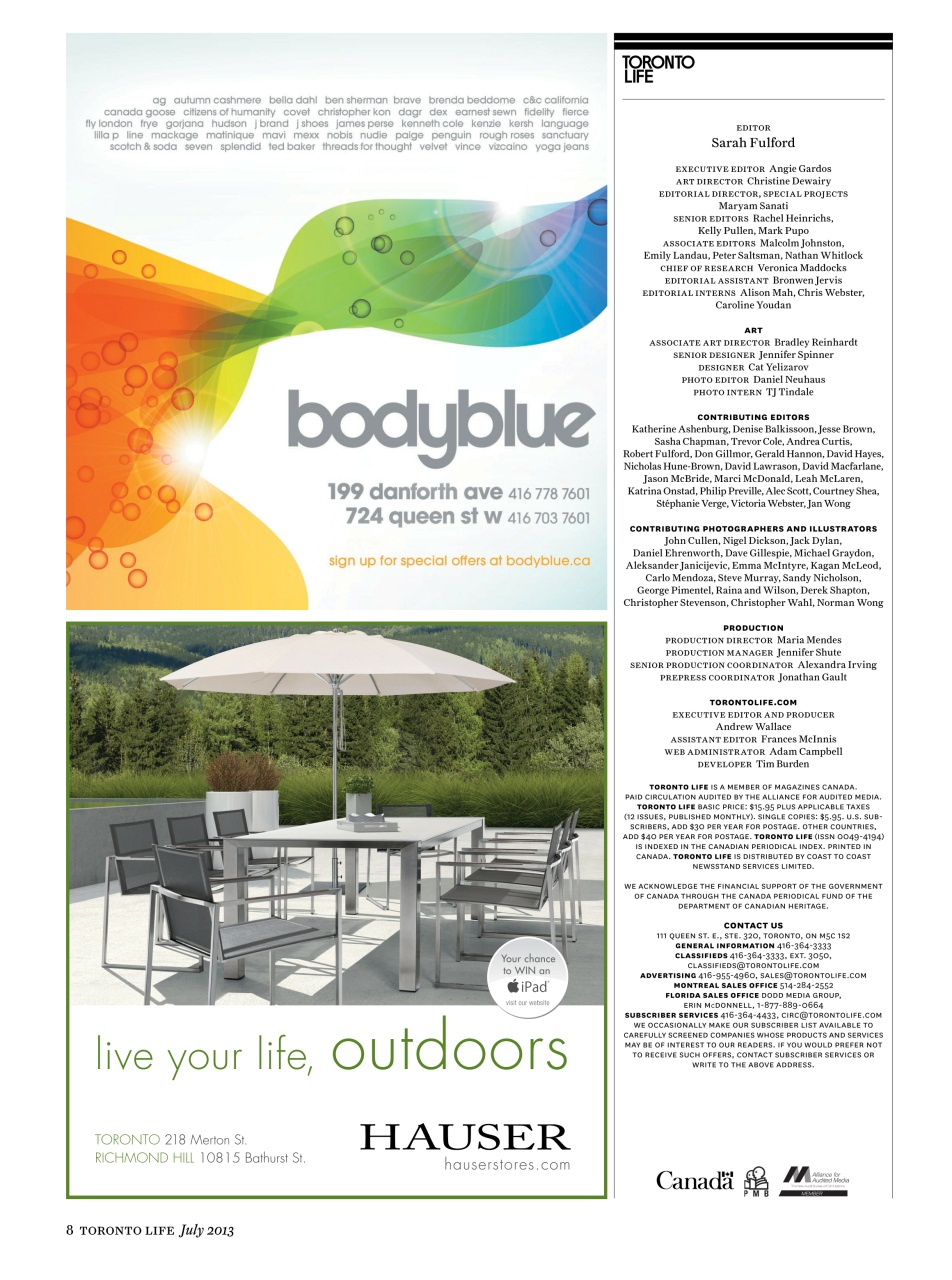 Toronto Life Preview Pages