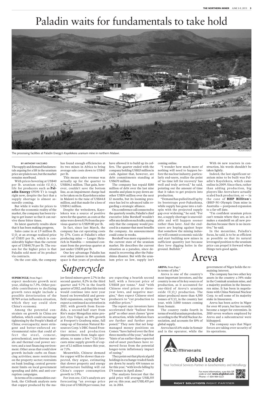 The Northern Miner Preview Pages