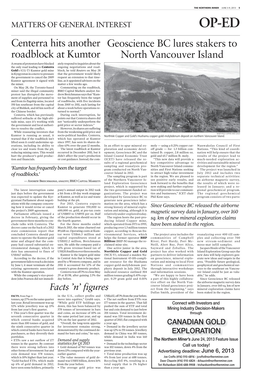 The Northern Miner Preview Pages