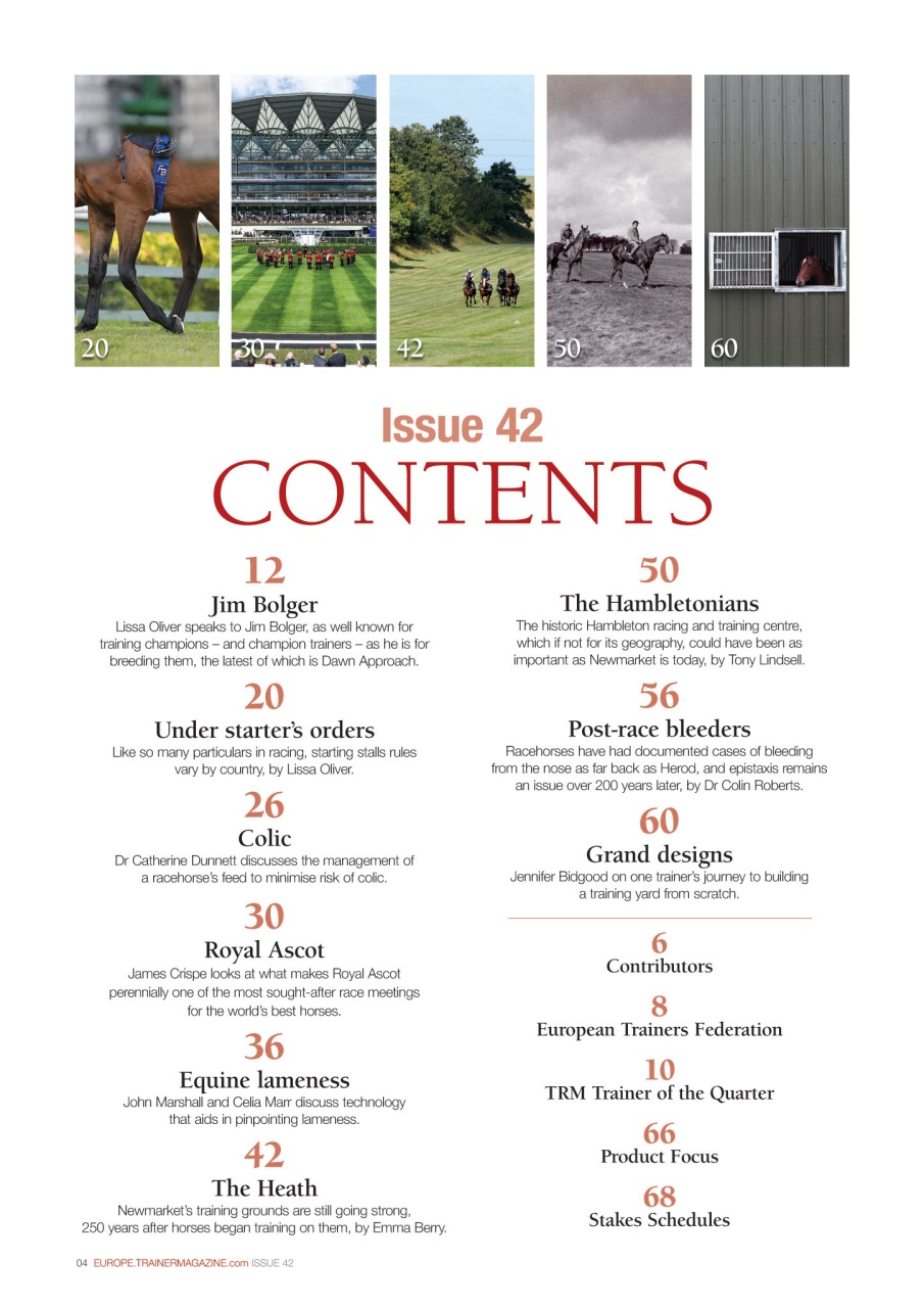 European Trainer Magazine - horse racing Preview Pages