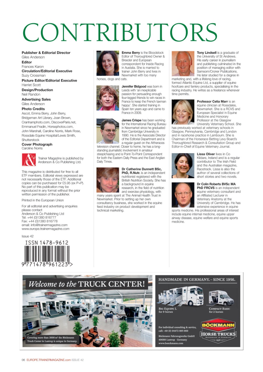 European Trainer Magazine - horse racing Preview Pages