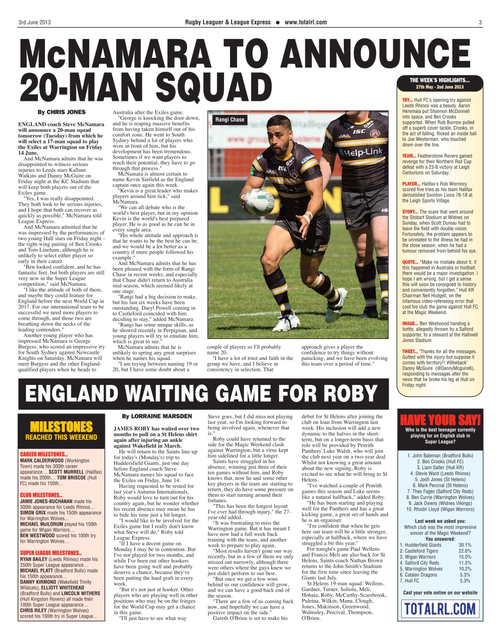 League Express Preview Pages