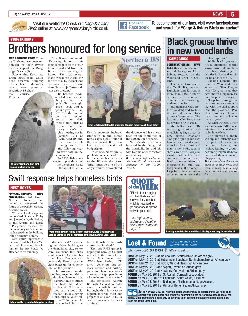 Cage & Aviary Birds Preview Pages