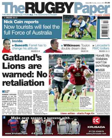 The Rugby Paper issue Sunday 2nd June 2013
