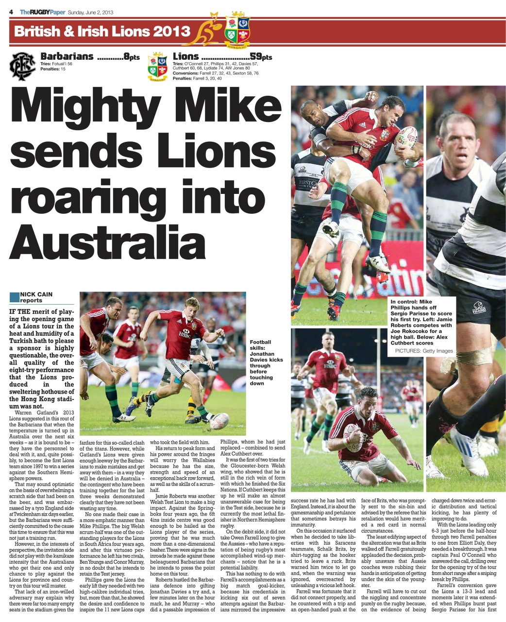 The Rugby Paper Preview Pages