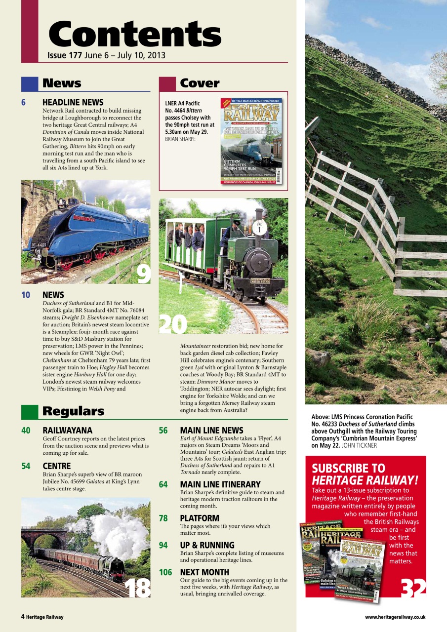 Heritage Railway Preview Pages