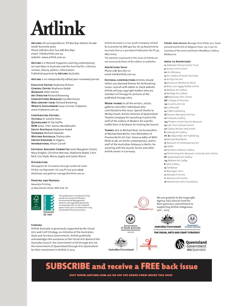 Artlink Magazine Preview Pages