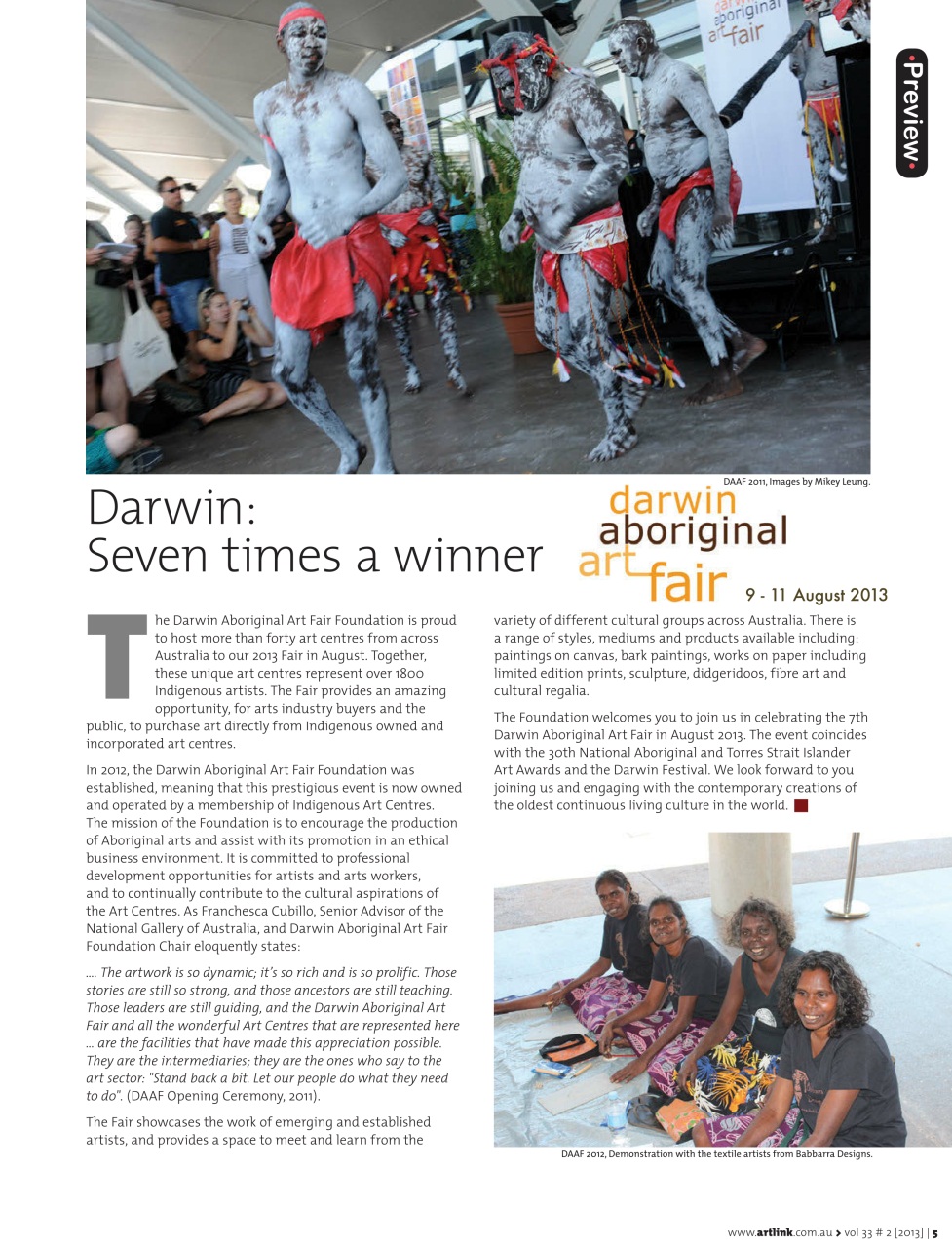 Artlink Magazine Preview Pages