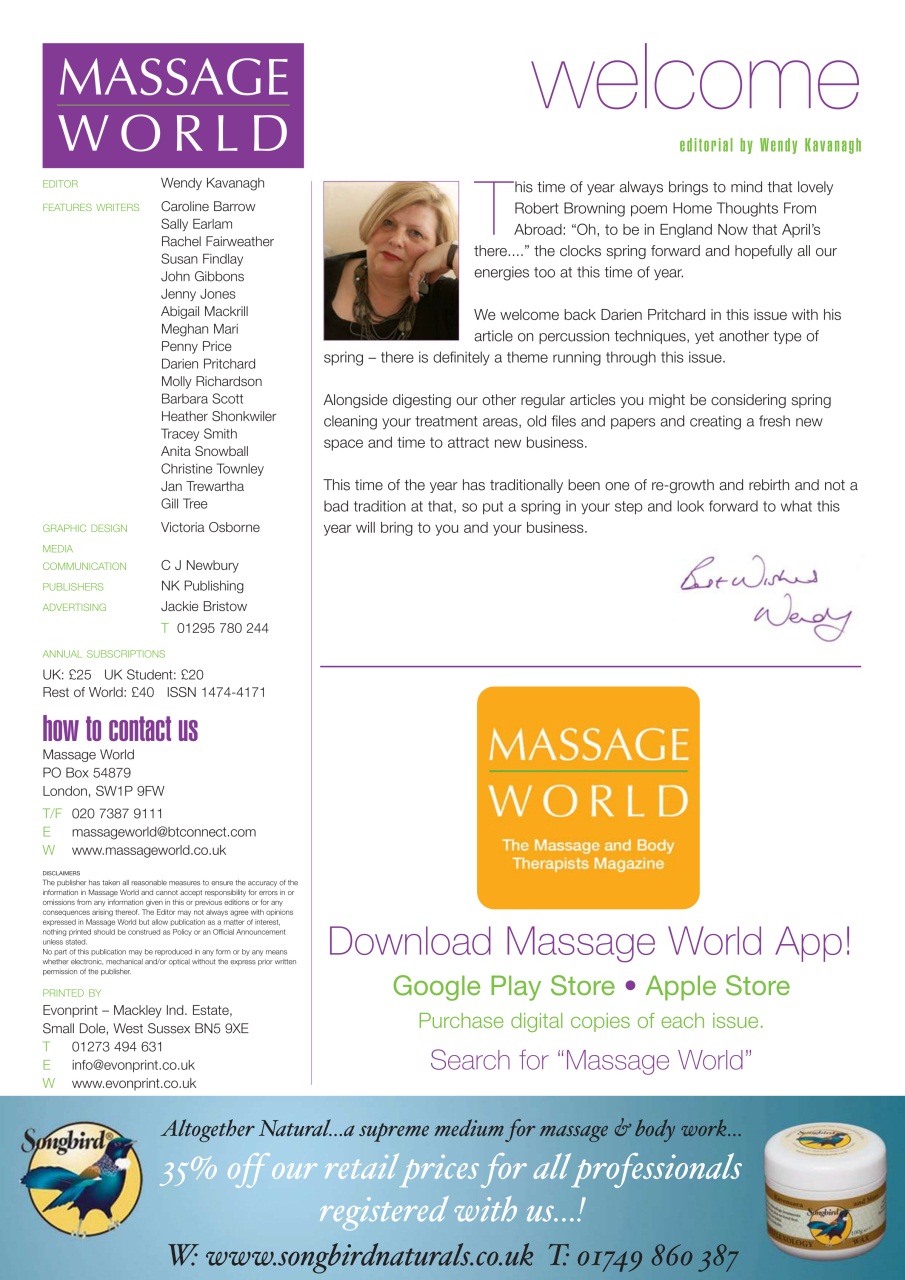 Massage World Preview Pages